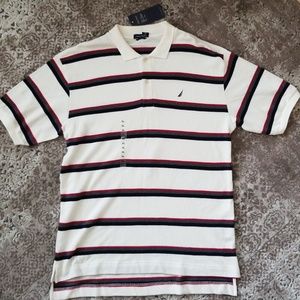 Nautica Striped Muti-Color Knit Polo